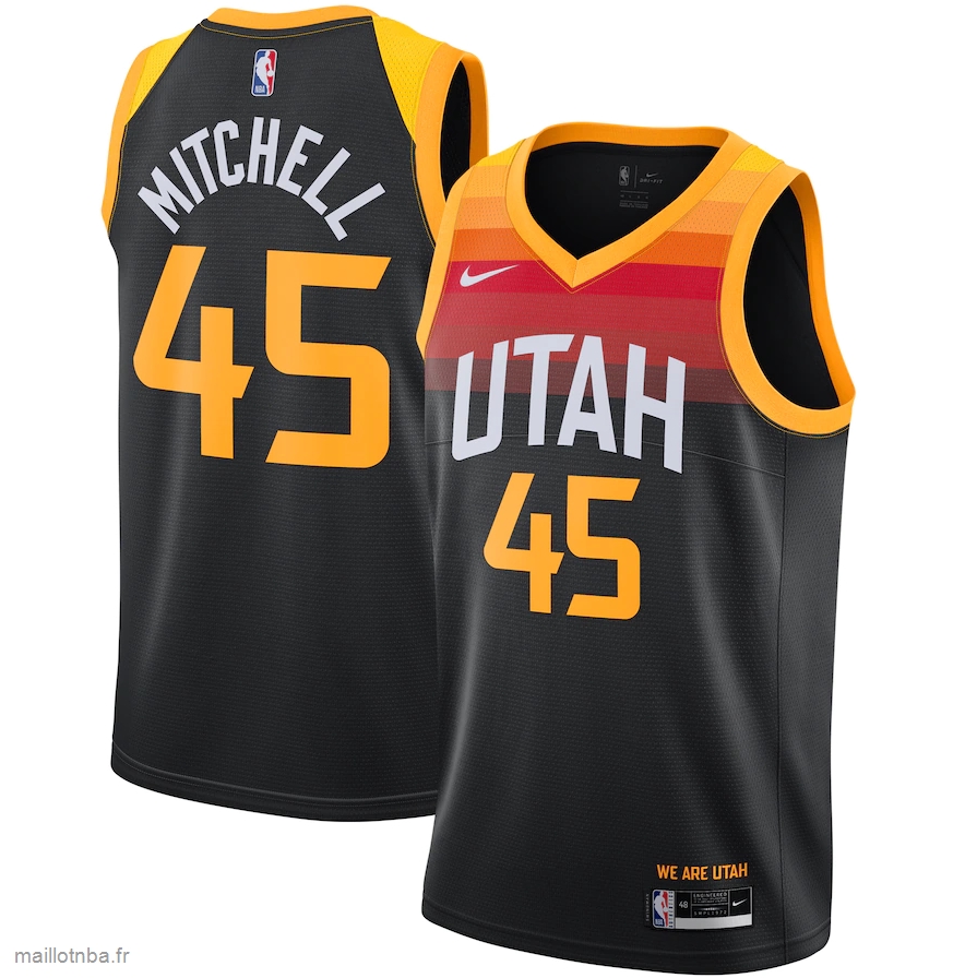 Maillot Utah Jazz Donovan Mitchell Nike Black 2020/21 Swingman Player Jersey – City Edition